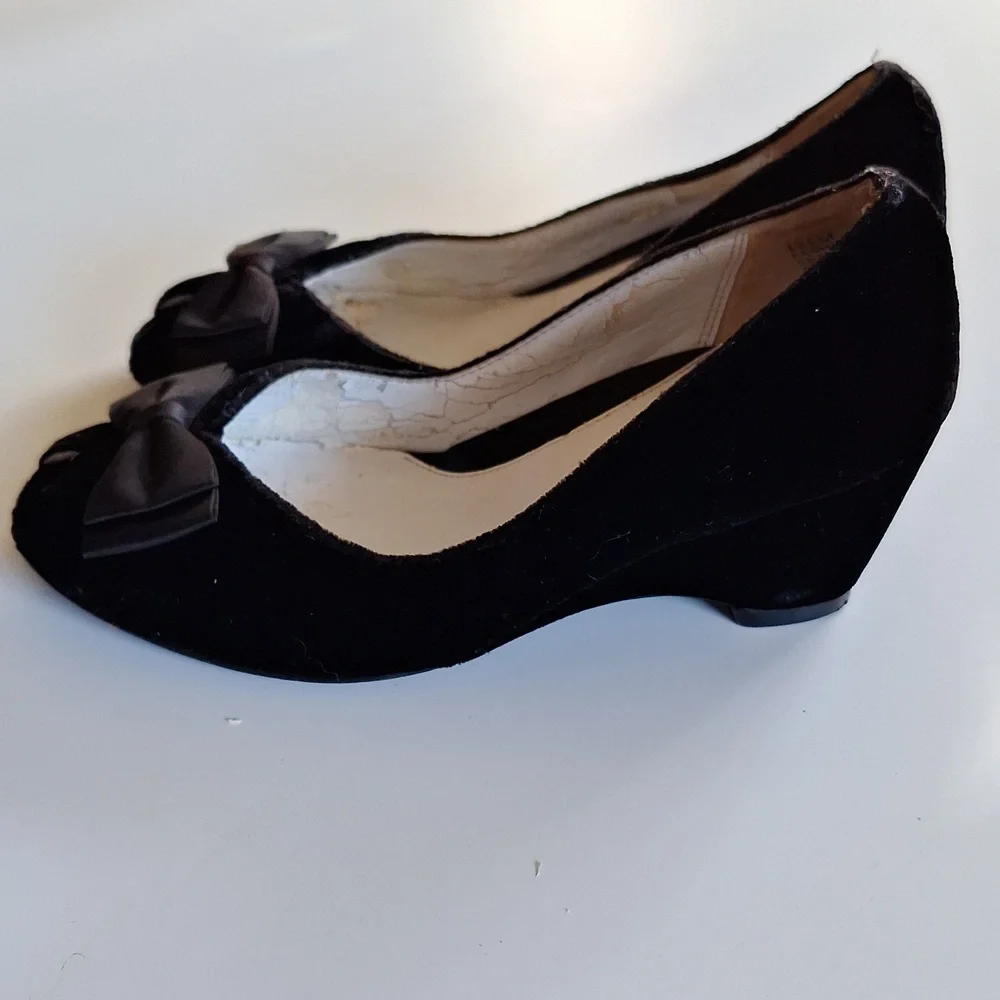 Nordstrom Velvet Open Toe Wedge Heel